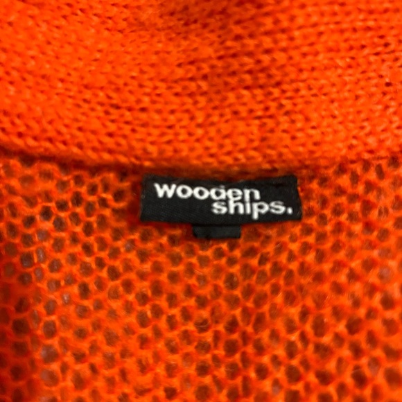 WOODEN SHIPS Open front cardigan.  Orange size Small/Medium - Picture 8 of 8